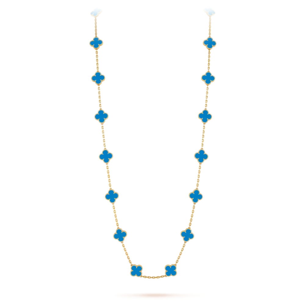 Necklace Kyoto - Gold & Blue